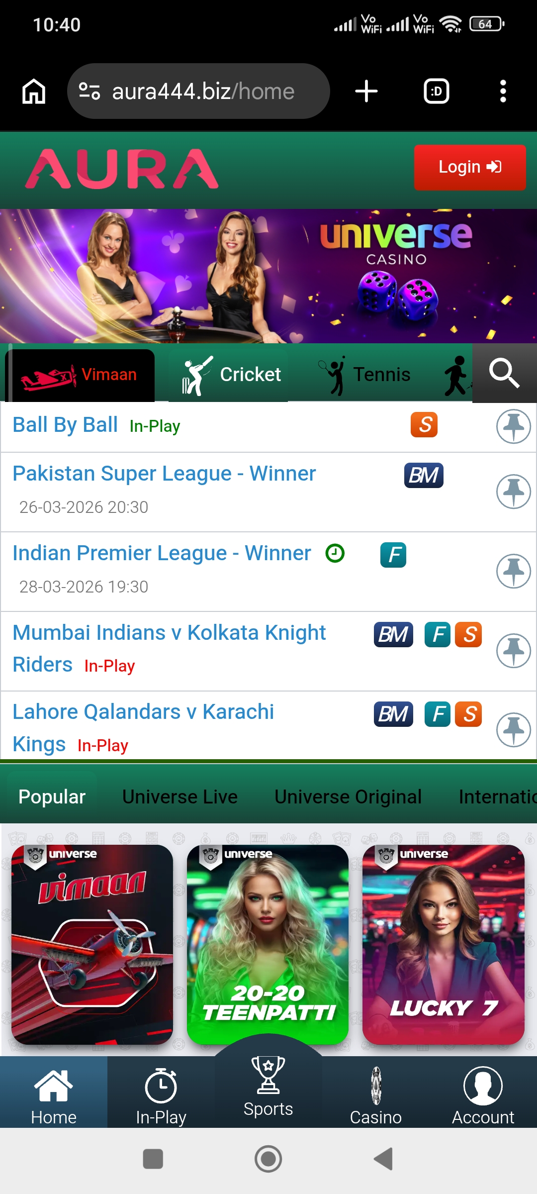 Betting exchange.in Platform Preview